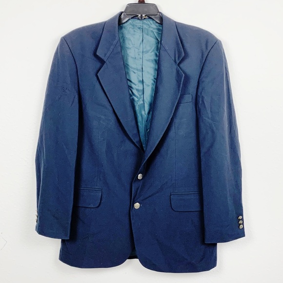 Oscar de la Renta Other - Oscar de la Renta Blue Wool Blazer Suit Coat B419